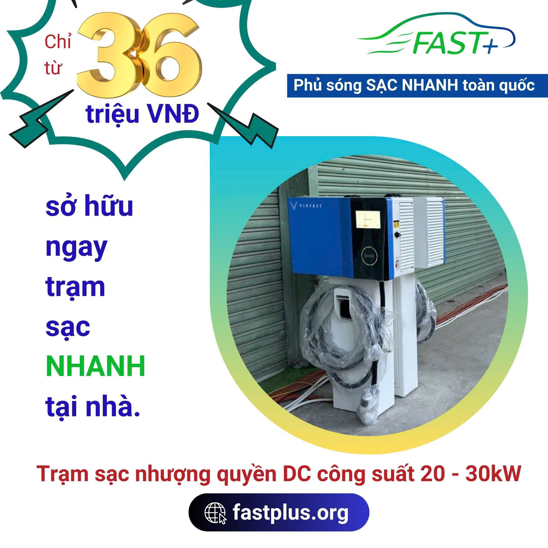 PHỦ SÓNG SẠC NHANH TOÀN QUỐC CÙNG FAST+ VÀ VGREEN!