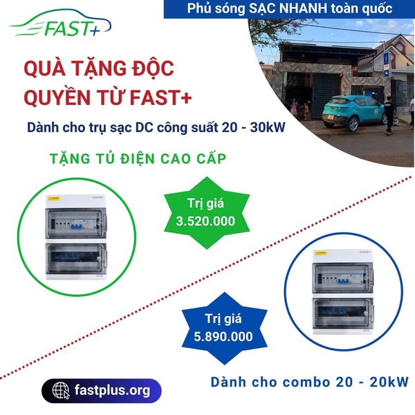 🎁 ƯU ĐÃI KHI ĐẦU TƯ TRẠM SẠC NHƯỢNG QUYỀN CÙNG FAST+