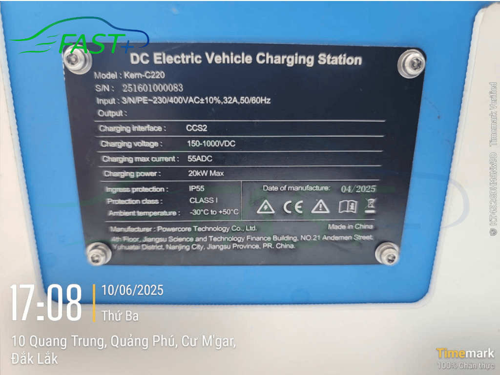 Trạm sạc DC ON Live ngày 10/6