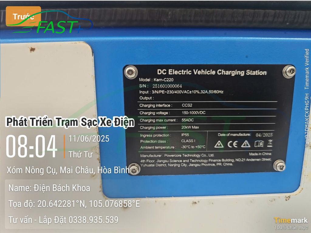Trạm sạc DC ON Live ngày 11/6