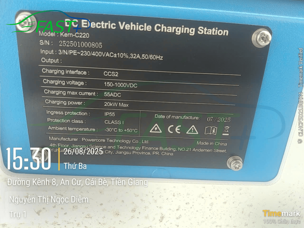 Trạm sạc DC ON Live ngày 26/8