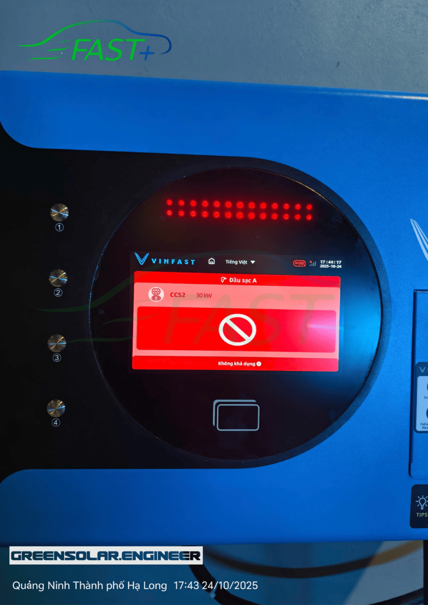 Trạm sạc DC ON Live ngày 25/10