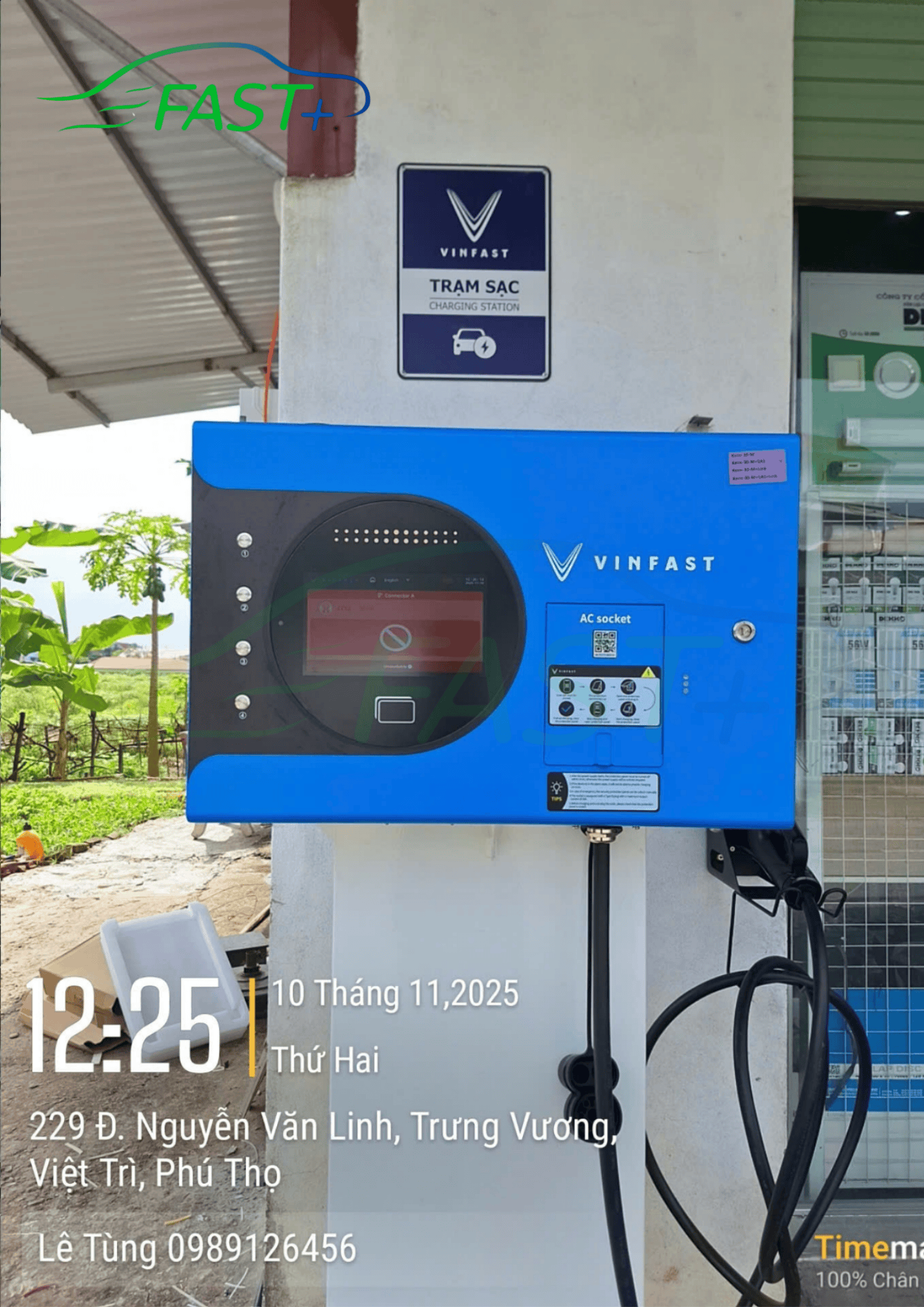 Trạm sạc DC ON Live ngày 10/11