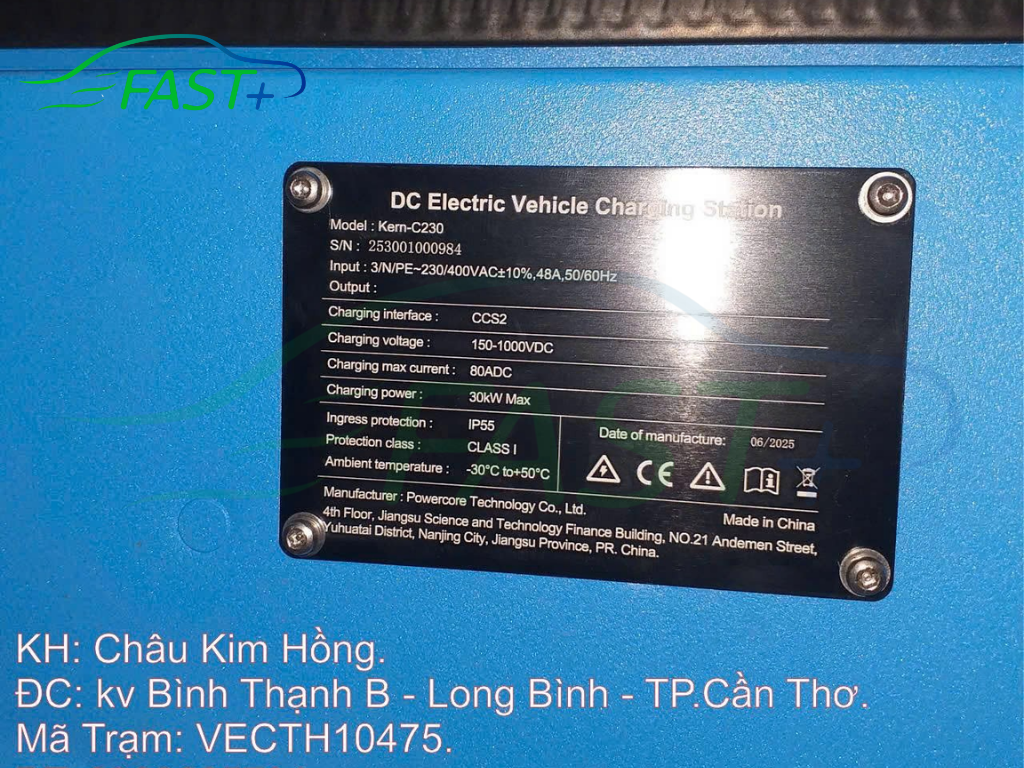 Trạm sạc DC ON Live ngày 24/1