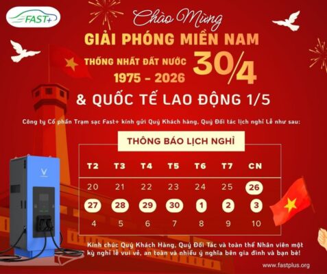 FAST+ THÔNG BÁO LỊCH NGHỈ LỄ 30/4 – 1/5